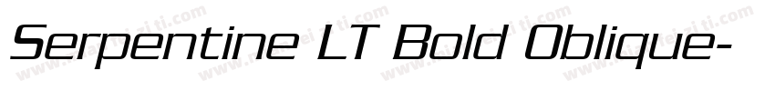 Serpentine LT Bold Oblique字体转换